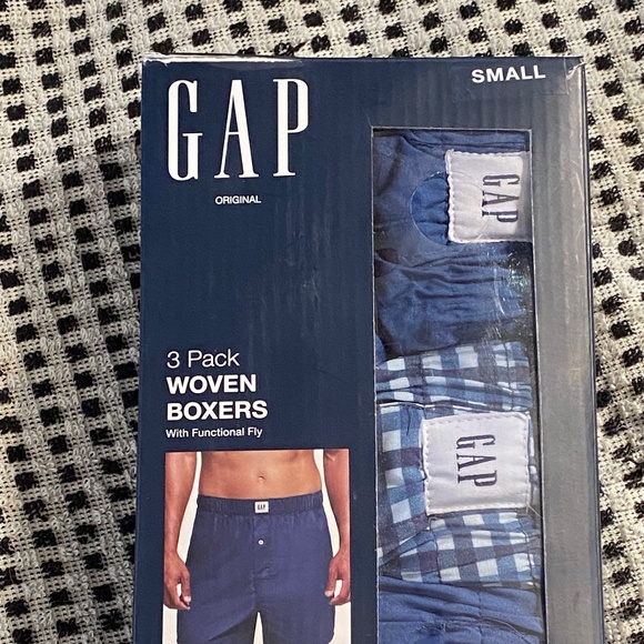 NEW Men’s GAP Boxers Blue Functional Fly Tag Free Waist 30-31 - Picture 6 of 8